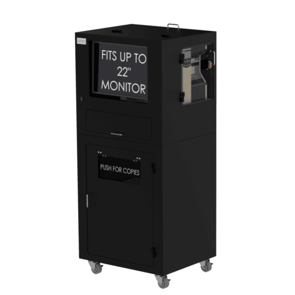 Mobile Workstation for Laser Jet and Barcode Printer, 22 Inch Monitor and Keyboard - Image 9