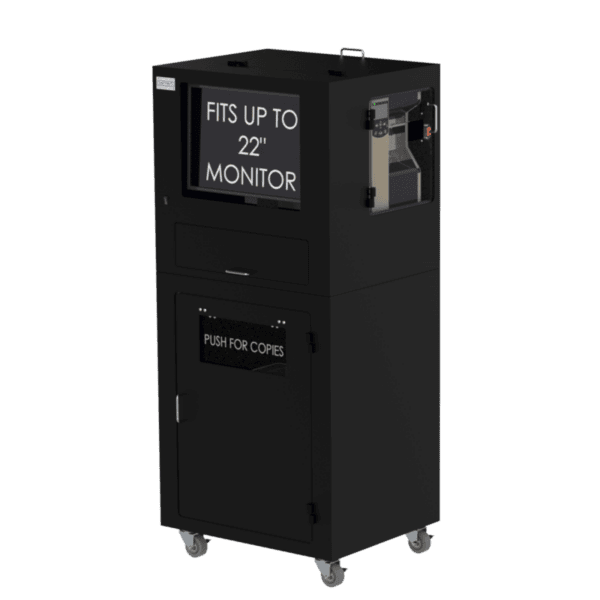 Mobile Workstation for Laser Jet and Barcode Printer, 22 Inch Monitor and Keyboard - Image 9