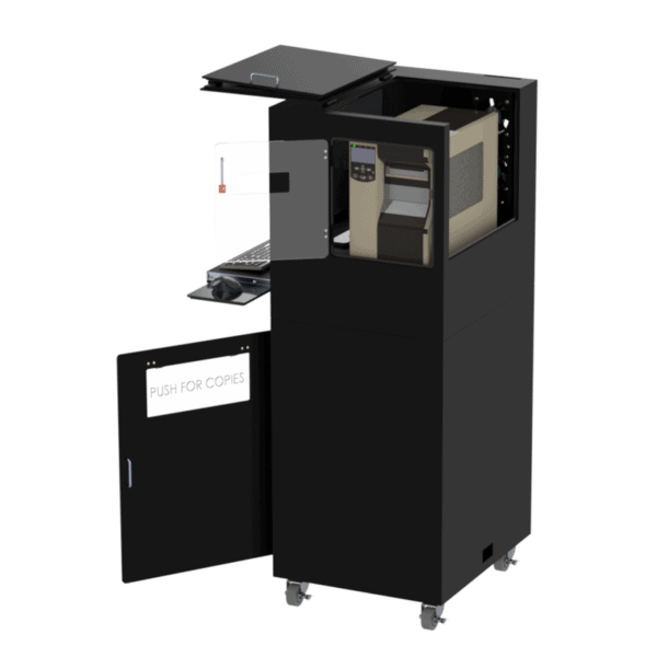 Mobile Workstation for Laser Jet and Barcode Printer, 22 Inch Monitor and Keyboard - Image 6