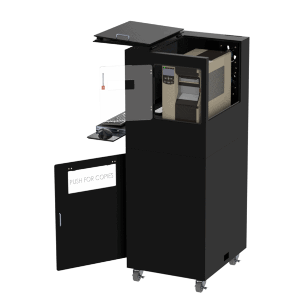 Mobile Workstation for Laser Jet and Barcode Printer, 22 Inch Monitor and Keyboard - Image 6