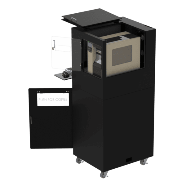 Mobile Workstation for Laser Jet and Barcode Printer, 22 Inch Monitor and Keyboard - Image 3