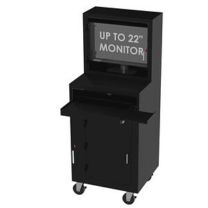DFP350F   Air Filtered Mobile Workstation for Monitor, Keyboard and PC