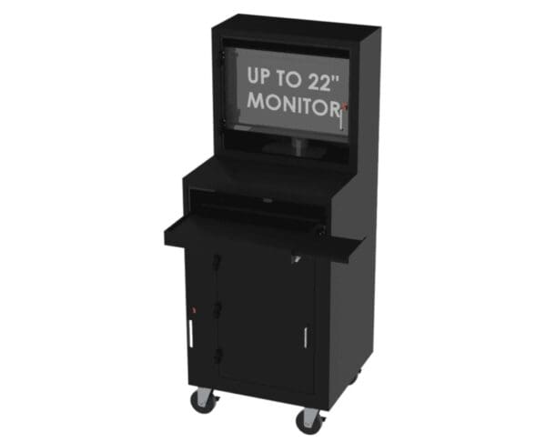 DFP350F   Air Filtered Mobile Workstation for Monitor, Keyboard and PC