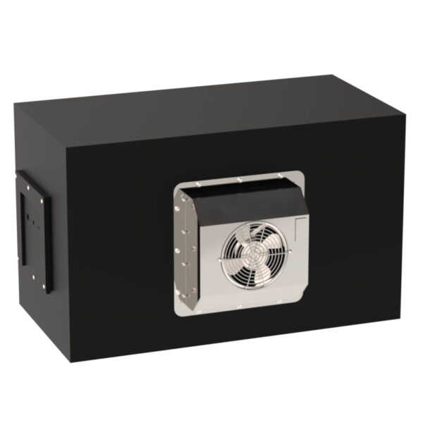 washdown-rated ABS enclosure with an integrated air-to-air heat exchanger