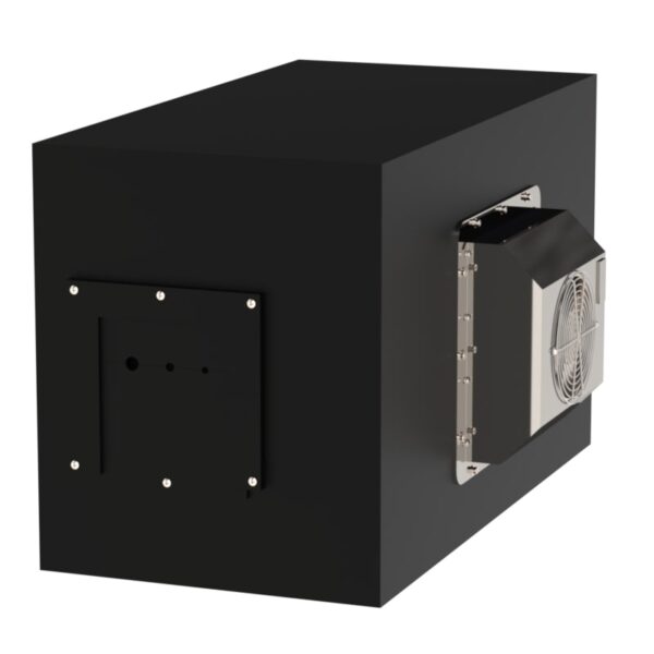 Washdown-Rated Laser Head Enclosure with Air-to-Air Heat Exchanger