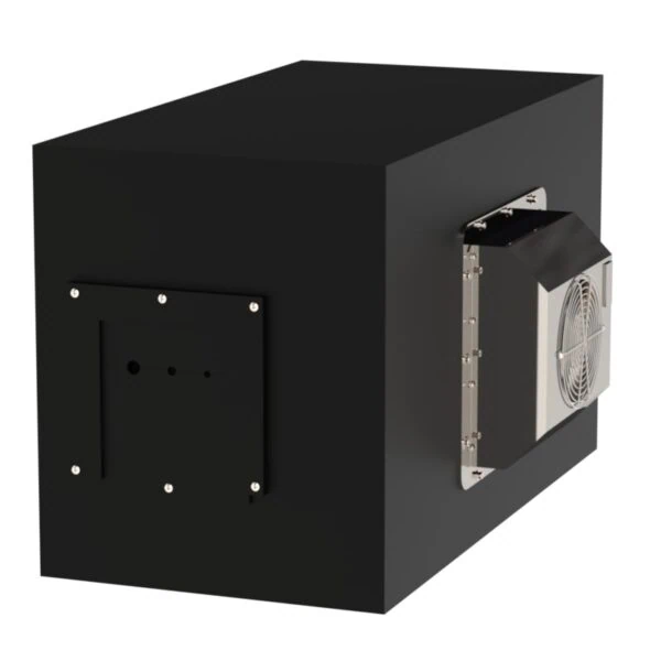 Washdown-Rated Laser Head Enclosure with Air-to-Air Heat Exchanger