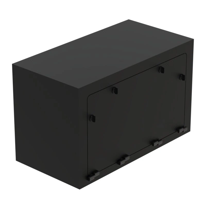 ABS washdown enclosure for Keyence MD-U2000 laser head with fan/filter door